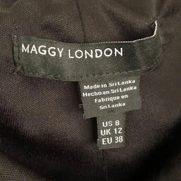 Maggy London, Off the Shoulder Ruffle Striped Dress, Blue, Green, Black, Multi - Picture 5 of 8